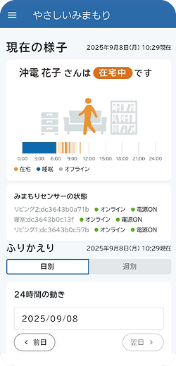 やさしいみまもり アプリスクリーンショット